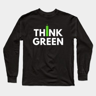 Think Green (Candle Stick) Long Sleeve T-Shirt